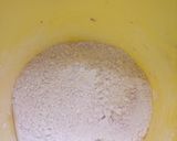 A picture of step 1 of Red velvet pancakes.