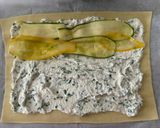 A picture of step 6 of Zucchini (Courgette) Tart with Lemon Ricotta and Basil Olive Oil.