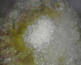 A picture of step 4 of Lebanese Makmoura or Rice with Cabbage.