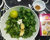 A picture of step 1 of Coriander Mint Chutney.