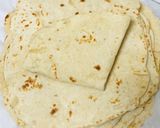 A picture of step 4 of Tortilla Bread or Shawarma Bread.