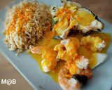 Une image de l'étape 7 de Darnes de cabillaud et son riz sauce curcuma au Cook Expert.
