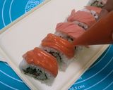 Foto langkah ke 10 dari resep Mentai Sushi Roll (Tanpa Salmon).