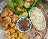 A picture of step 1 of Bún đậu mắm tôm.