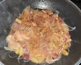 A picture of step 4 of Posh bangers and mash - wow.