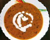A picture of step 5 of Dal makhni with jeera rice.