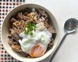 รูปขั้นตอนการทำที่ 6 ของ ข้าวหน้าเนื้อสไลด์ไข่ดาวน้ำ 🍳🍚