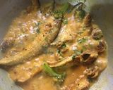 A picture of step 8 of Mustard and Broccoli Fish Curry.
