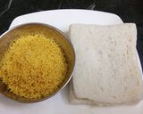 A picture of step 1 of Bread, beetroot and sev halwa.