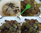 A picture of step 4 of Arvi (colocasia) leaves Dhokla/Patra.