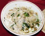 A picture of step 4 of A Healthy Meal with Oats Mixed with Curd and Veggies.