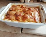 Egyszerű sajtos-sonkás-krumplis egytálétel recept fázis 4 fotója