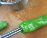 青辣椒塞肉的食譜步驟2照片