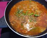 Foto del paso 4 de la receta Timbal de arroz con bacon y setas y espárragos
