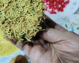 A picture of step 4 of Cone Aloo Chaat.