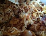 A picture of step 4 of Prawn biriyani.