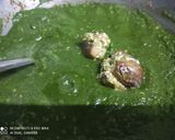 A picture of step 4 of Stuffed eggplant with spinach gravy.