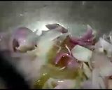 A picture of step 1 of Aloo mattar ka salan.