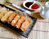 A picture of step 9 of Korean Kimchi Pork Potstickers.