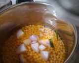 A picture of step 1 of Ghughni Chaat.