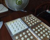 Foto langkah ke 7 dari resep Macaron Kacang Hijau.