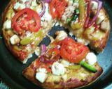 A picture of step 10 of Paneer pizza.