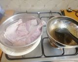 A picture of step 5 of Fried Rice with Grilled chicken.