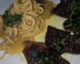 Foto del paso 5 de la receta: Fideos Somen con salsa de curry verde e hígado a la plancha