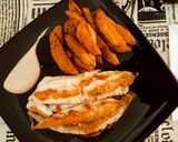 Foto del paso 8 de la receta: Rodaballo a la plancha con patatas provenzales asadas y mayonesa de yakiniku