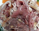 Hình bước làm 1 của món Bê xào măng trúc