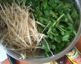 Foto langkah ke 1 dari resep Tumis Horenzo (Bayam Jepang) Enoki.