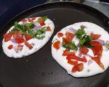 A picture of step 3 of Veg uttapam.