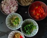 A picture of step 3 of Bombil(dried bombay duck) chutney.