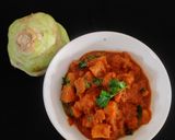 A picture of step 5 of Kohlrabi sabji.