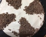 A picture of step 11 of Oreo Ice cream cake.