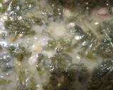 A picture of step 3 of Palak curry spinach curry.