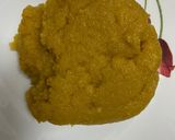 A picture of step 5 of Mango coconut ladoo with condensed milk.