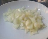 A picture of step 2 of Danny's tomato and pepper chicken.