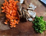 A picture of step 3 of Eat Clean/ Chicken, Mushroom, and Carrot Oatmeal Porridge.