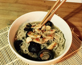Foto del paso 3 de la receta: Noodles con setas shiitake y tiras de pollo