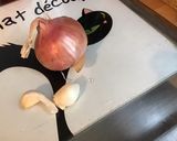 Une image de l'étape 4 de Diable de courge sucrine farcie morue,poivron,oignon au bouillon de curry.