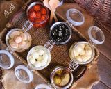 A picture of step 3 of Labneh Balls with Various Fillings.