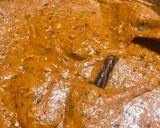 A picture of step 5 of Kaju masala curry.