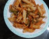 A picture of step 6 of Penne Arrabbiata.