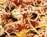 A picture of step 5 of Spinach Stuffed Shells.