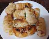 Foto del paso 6 de la receta: Rollitos de pechuga rellenos de jamón serrano, queso y espinacas con papas fritas