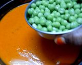 A picture of step 9 of Shahi paneer matar masala.