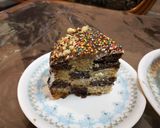 A picture of step 13 of Eggless choco vanilla cake.