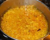 A picture of step 3 of Seeraga samba kesari bath.