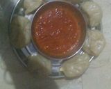 A picture of step 6 of Soya Momos with chutni.
